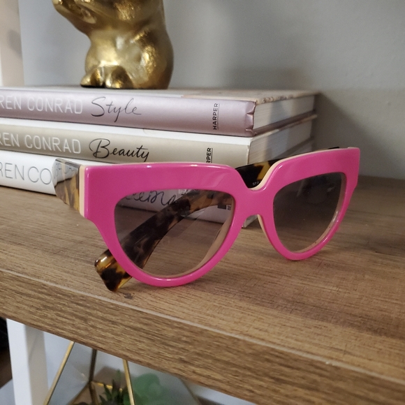 Prada Accessories - Prada Cat Eye Sunglasses Hot Pink and Tortise